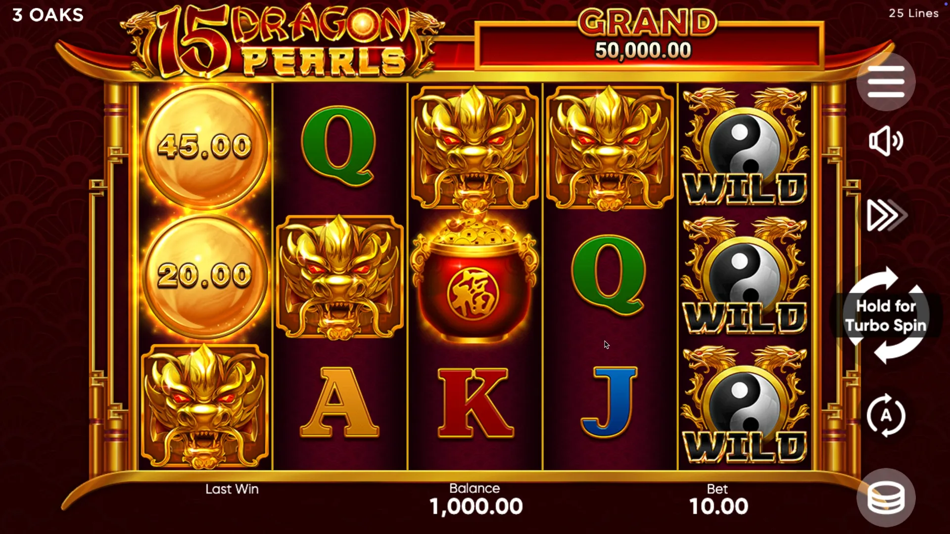 Online game 15 Dragon Pearls