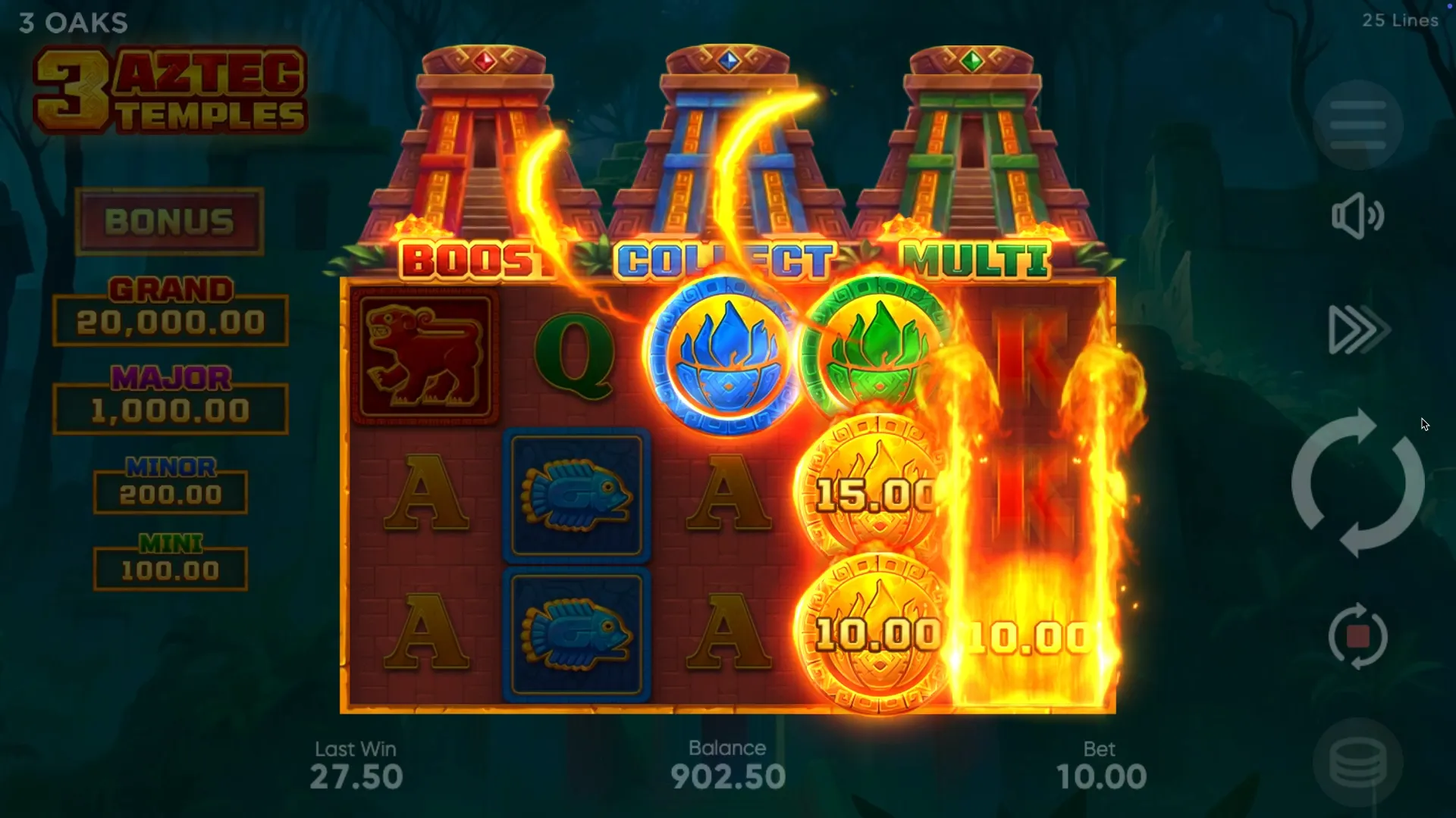 Play 3 Aztec Temples bonuses