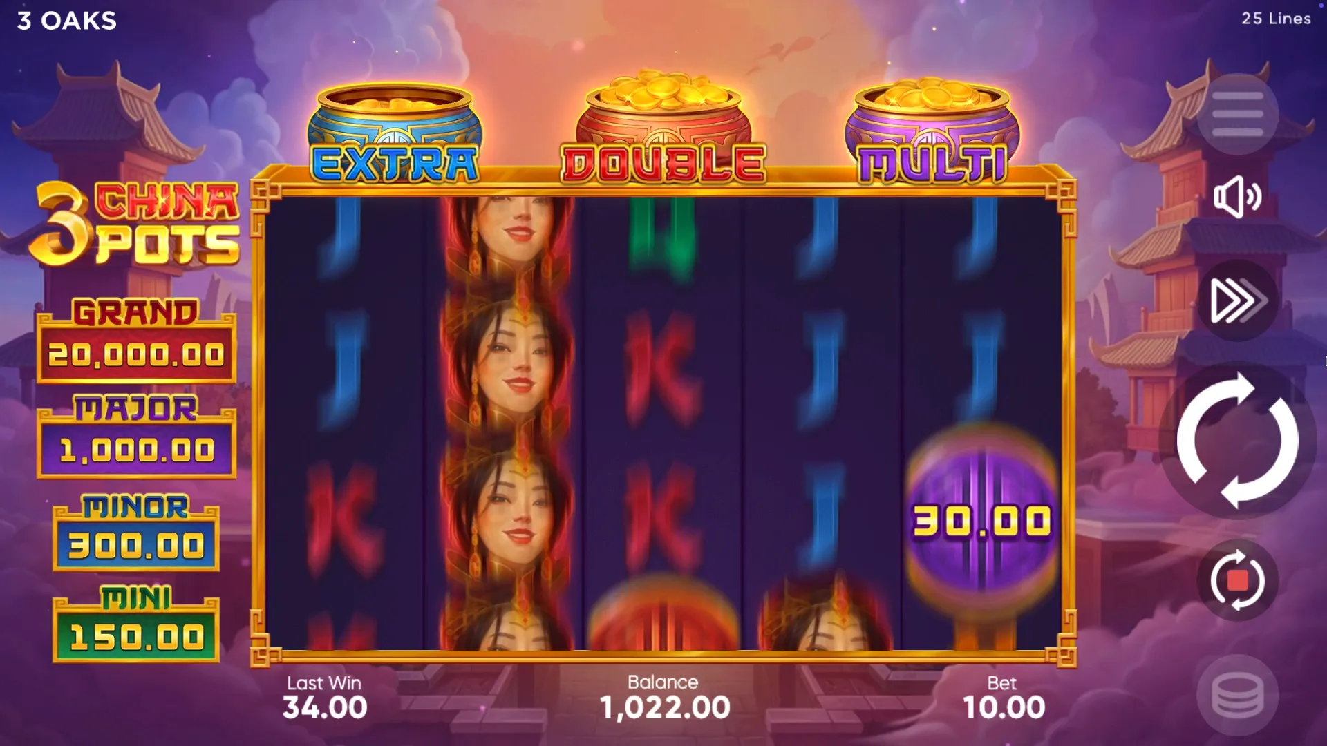 Online game 3 China Pots