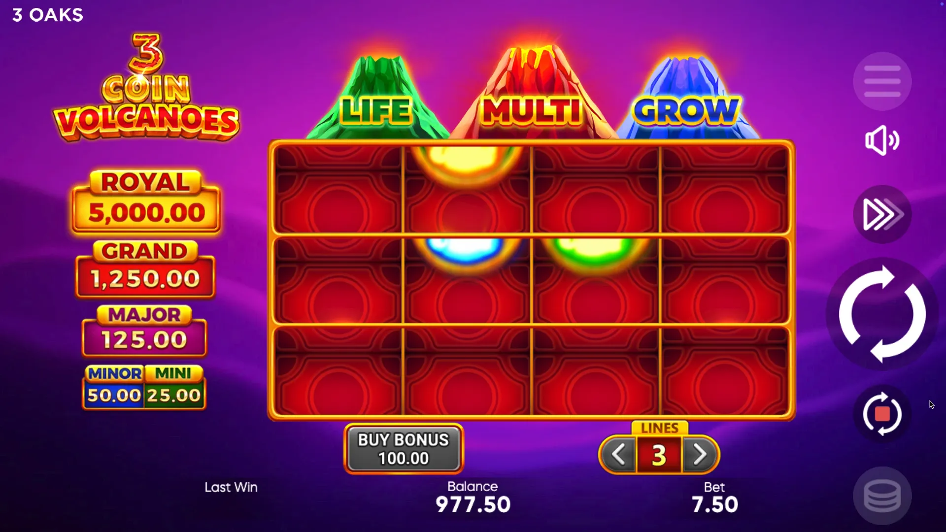 Online game 3 Coin Volcanoеs