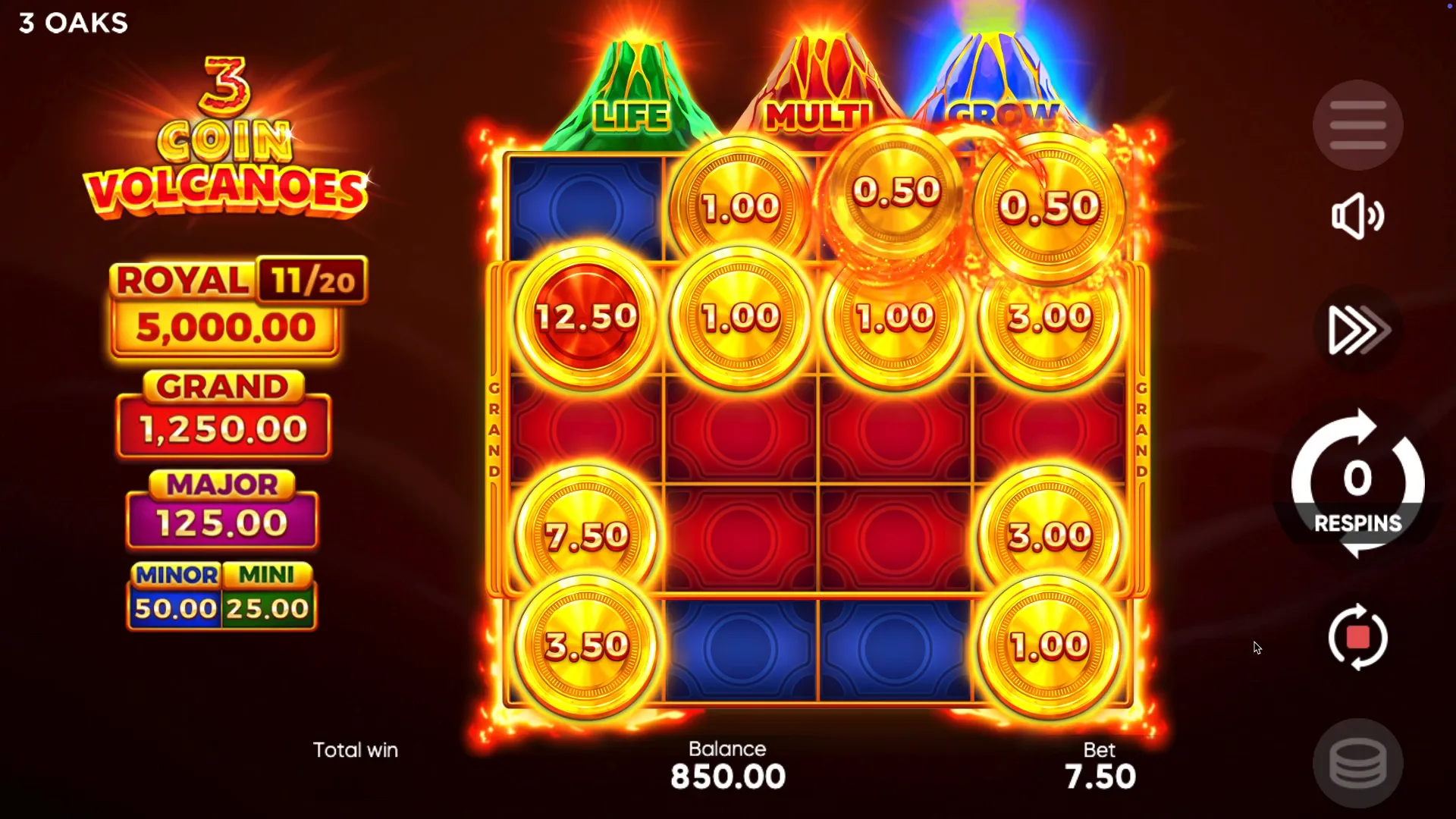 3 Coin Volcanoеs slot bets