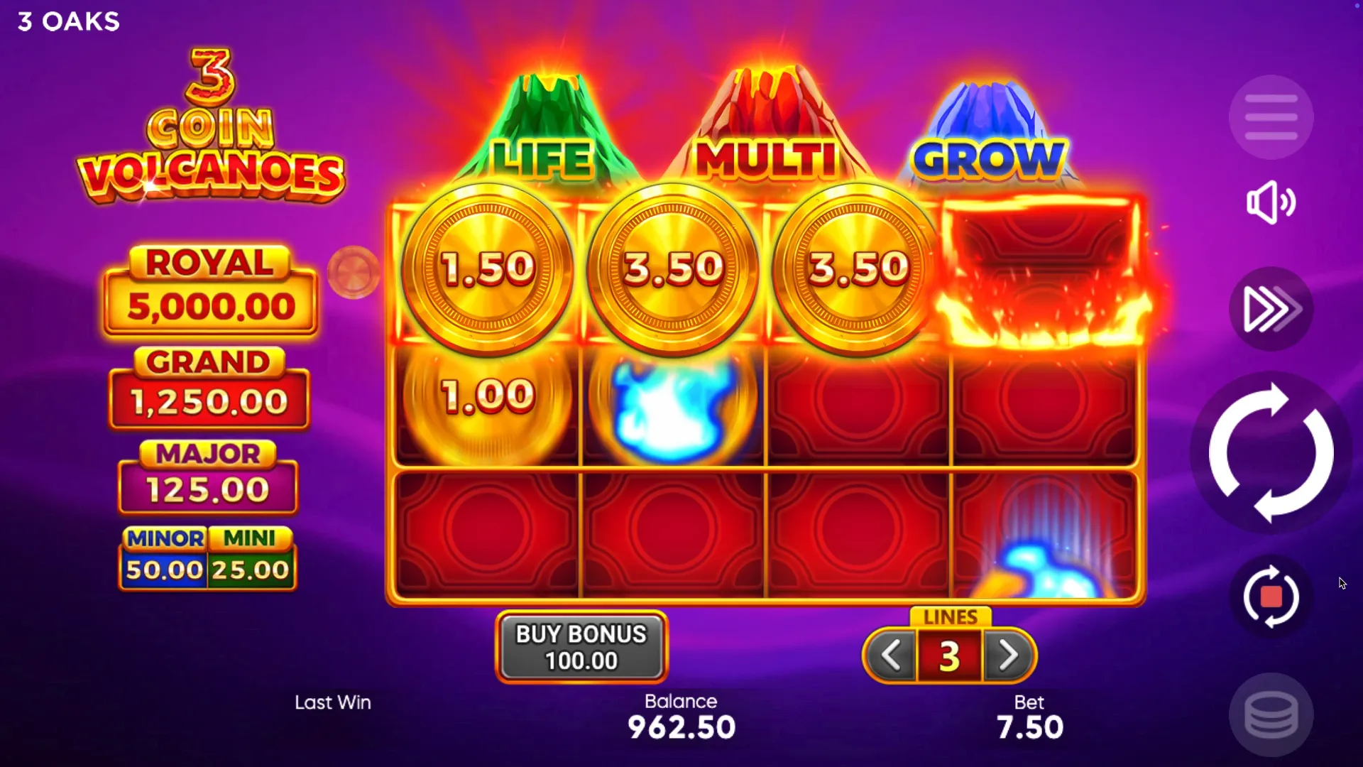 3 Coin Volcanoеs slot for money