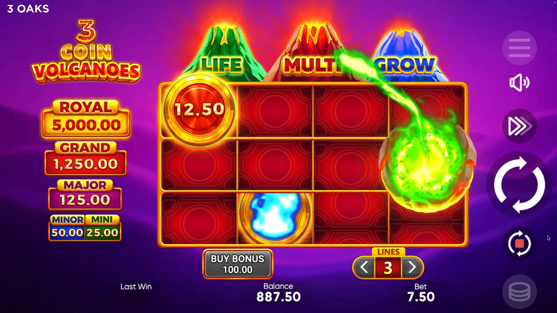 Play 3 Coin Volcanoеs for free