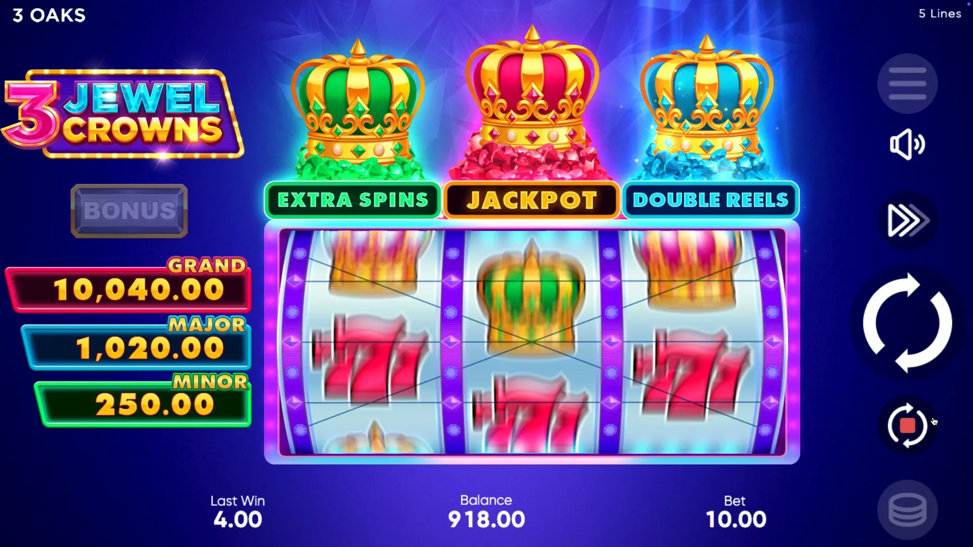 Play 3 Jewel Crowns bonuses