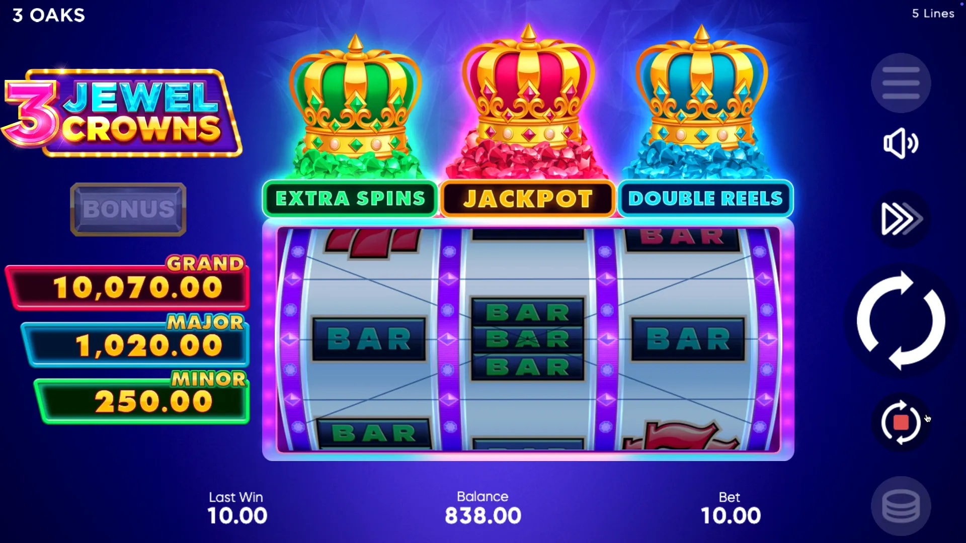 3 Jewel Crowns slot registration