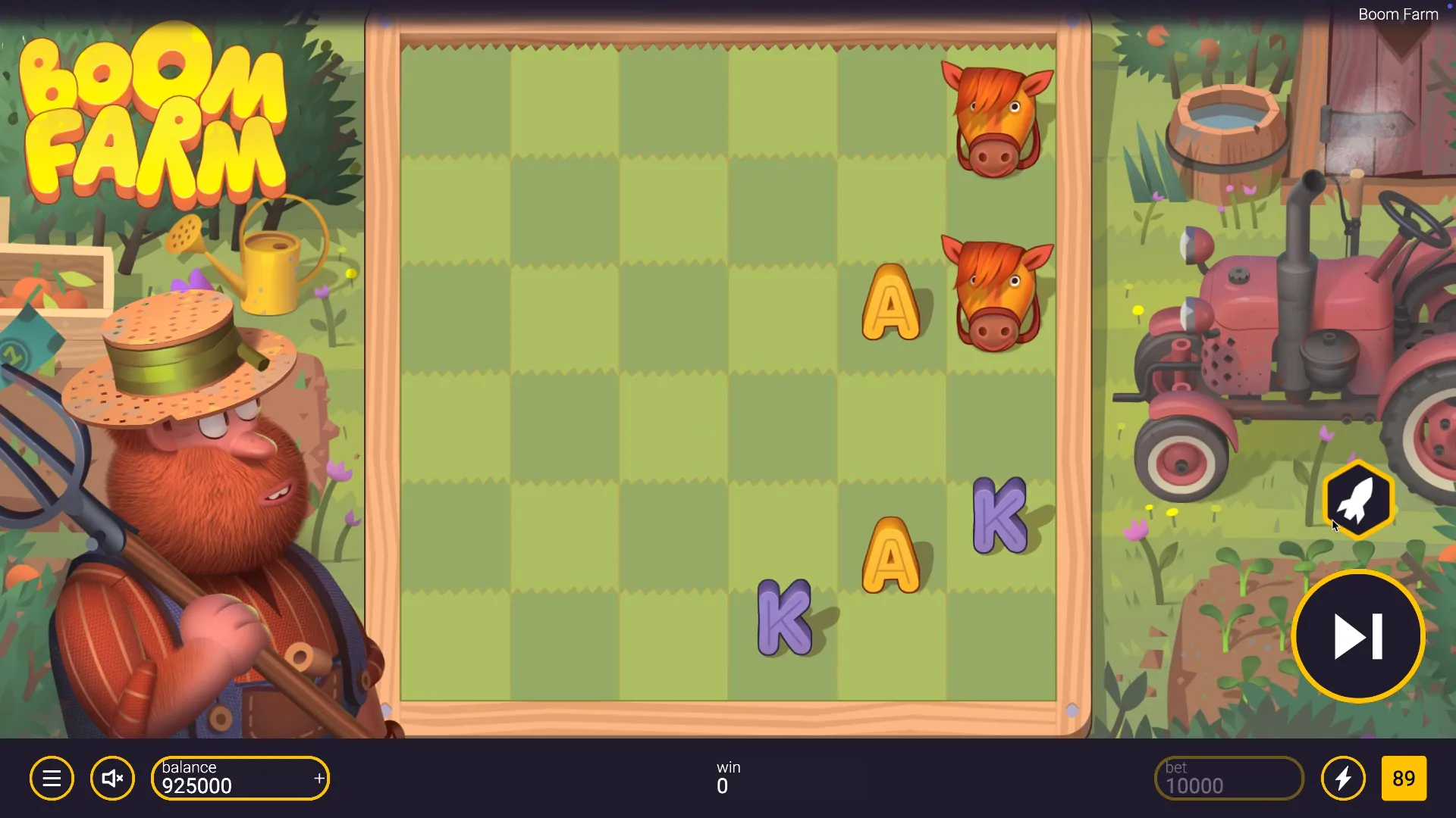 Boom Farm slot bets
