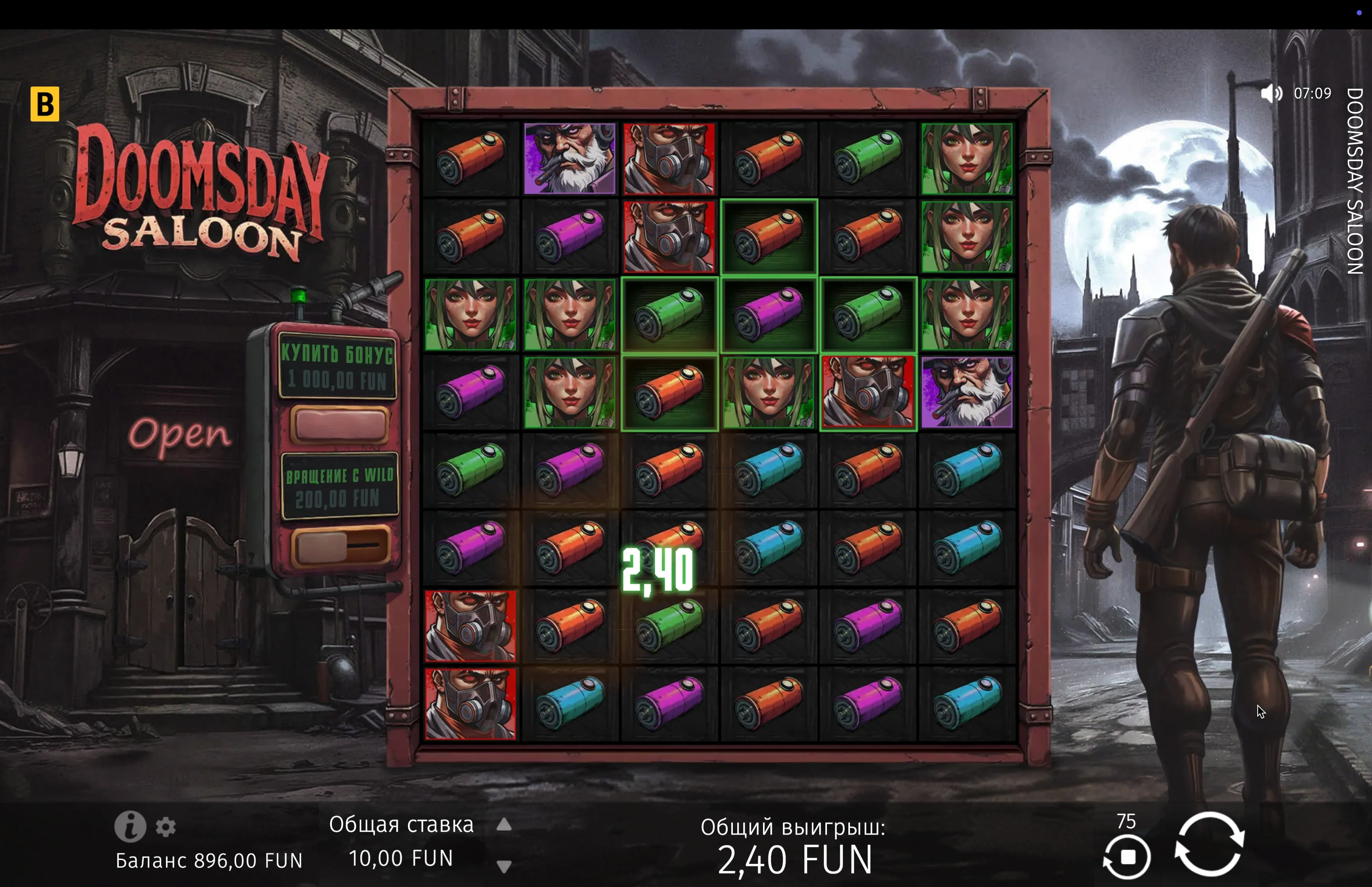 Doomsday Saloon slot bets