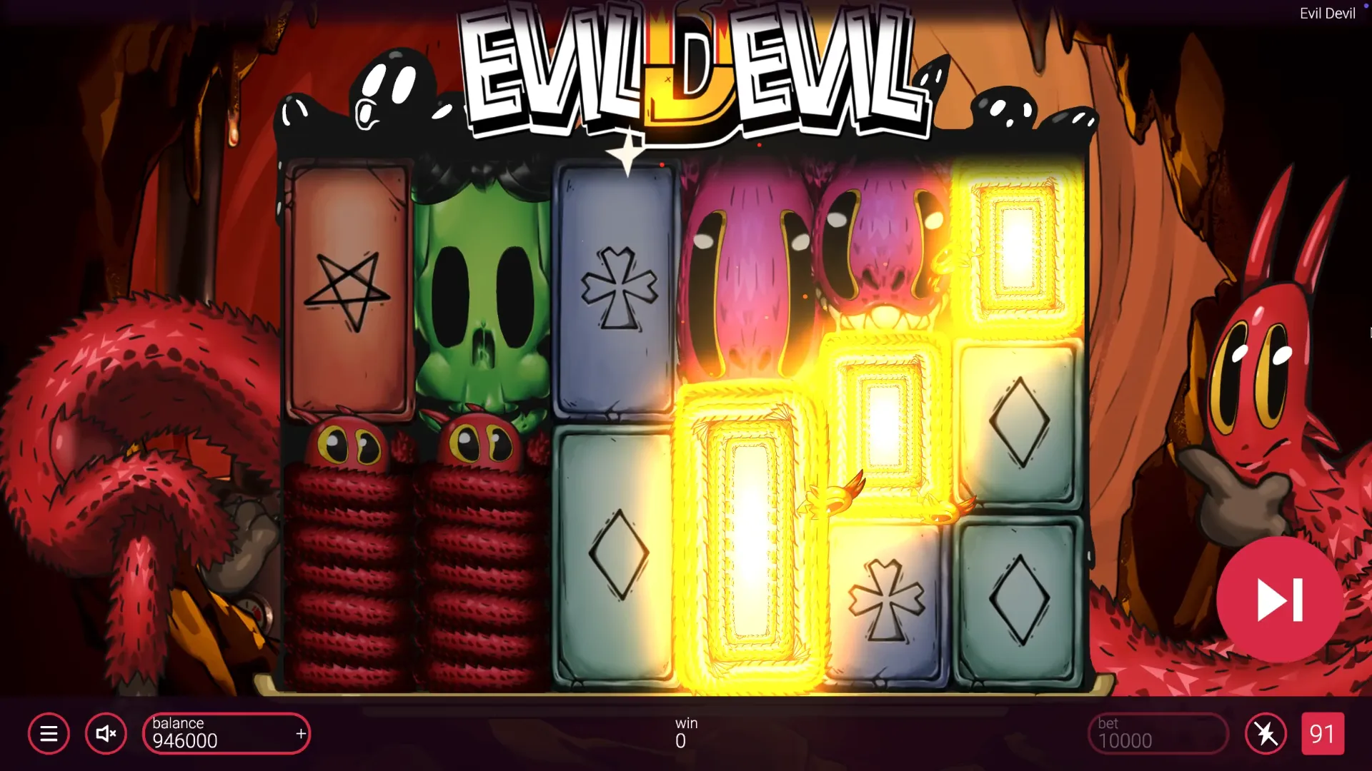 Evil Devil slot bets