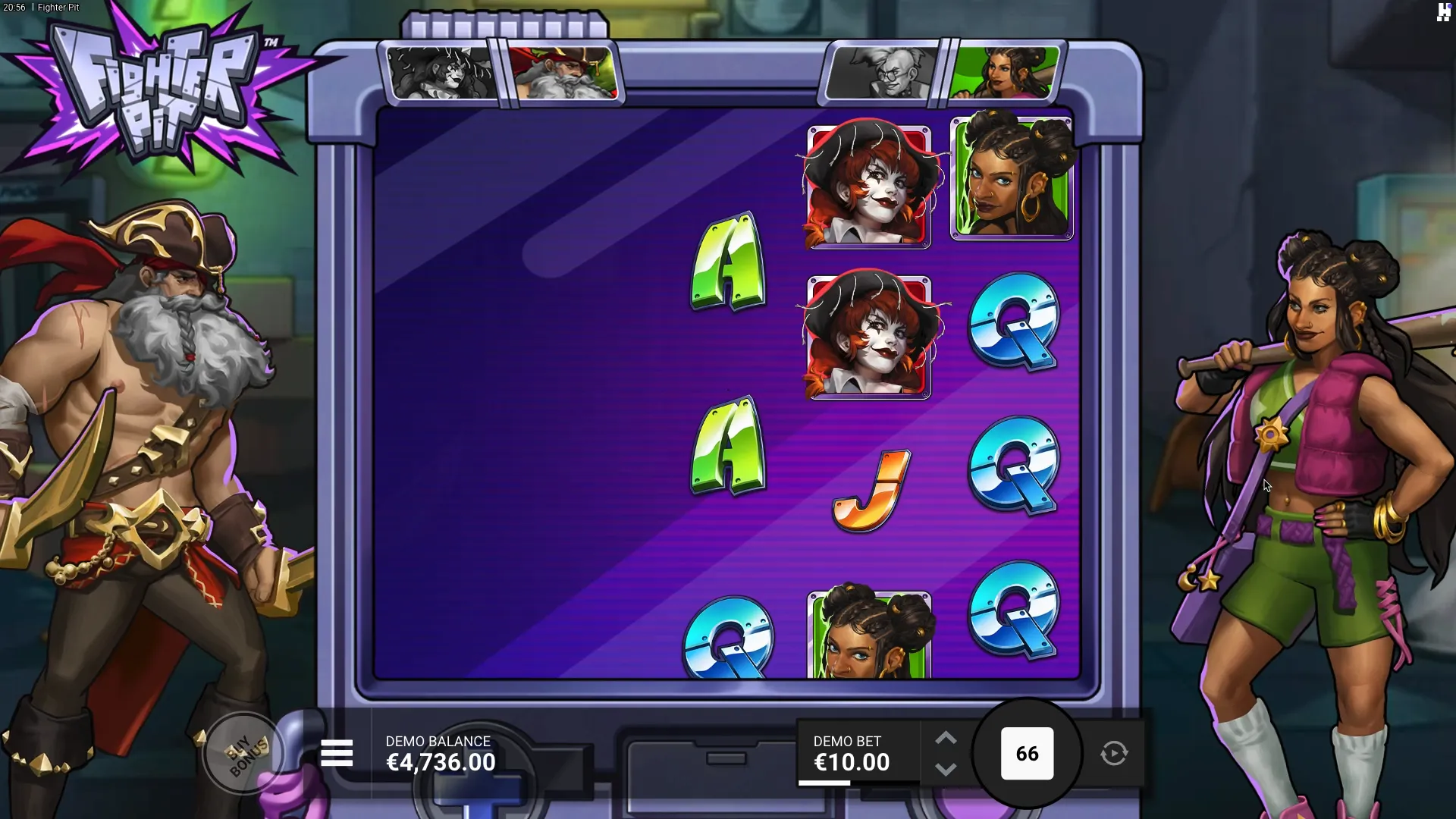 Fighter Pit slot bets