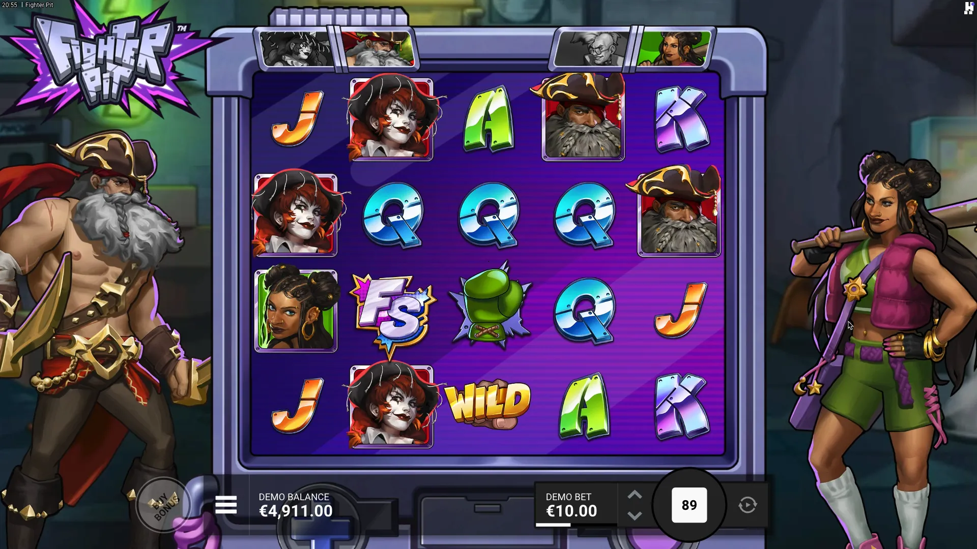 Play Fighter Pit bonuses