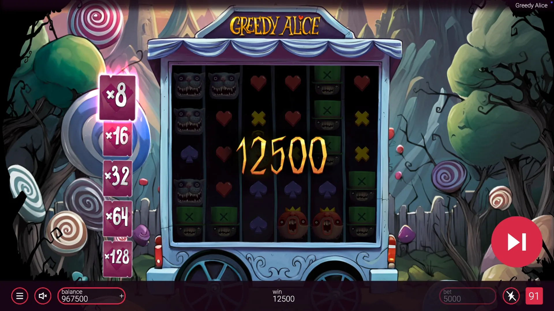 Игра на деньги Greedy Alice