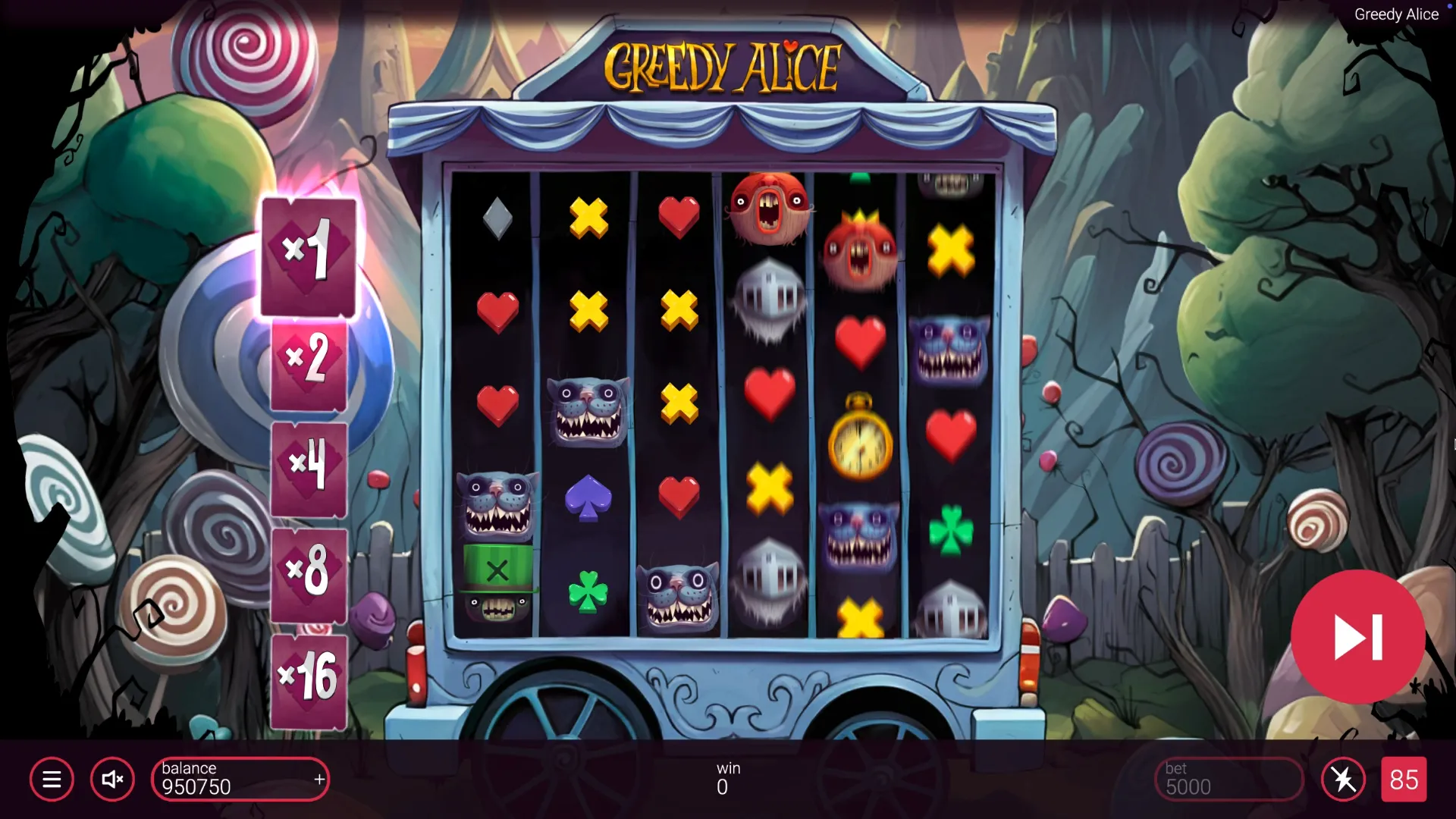 Играть в Greedy Alice онлайн