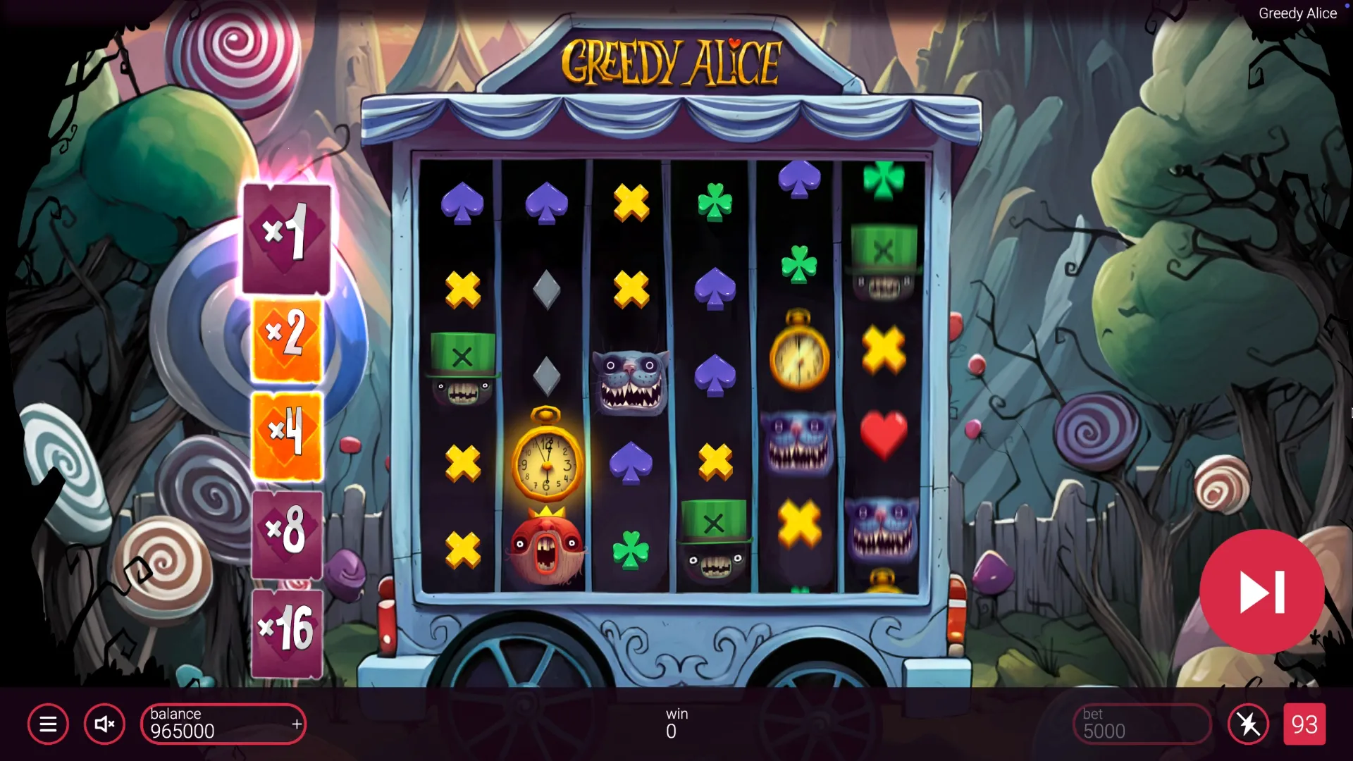 Играть в Greedy Alice с бонусами