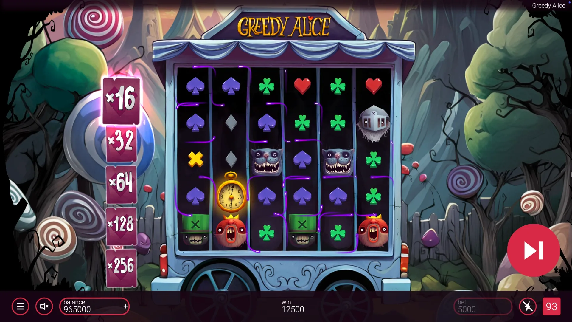 Сайт игры Greedy Alice