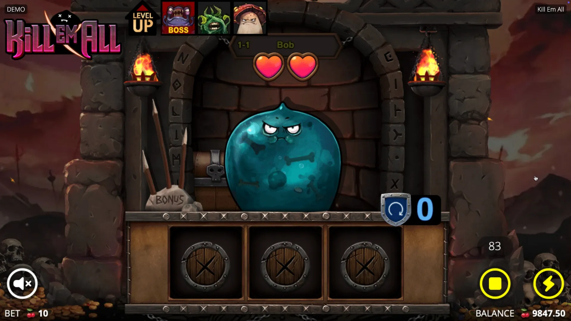 Kill Em All slot bets