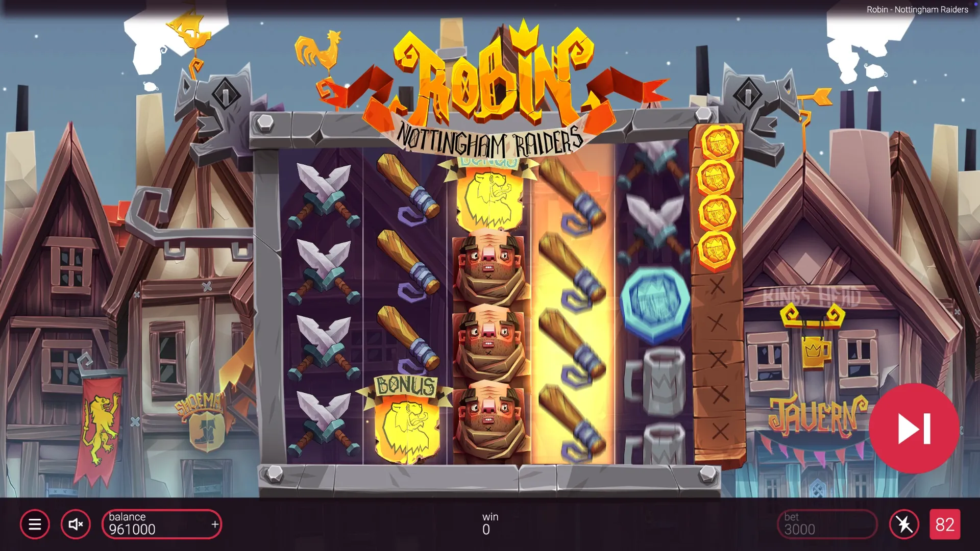 Ставки в слоте Robin Nottingham Raiders