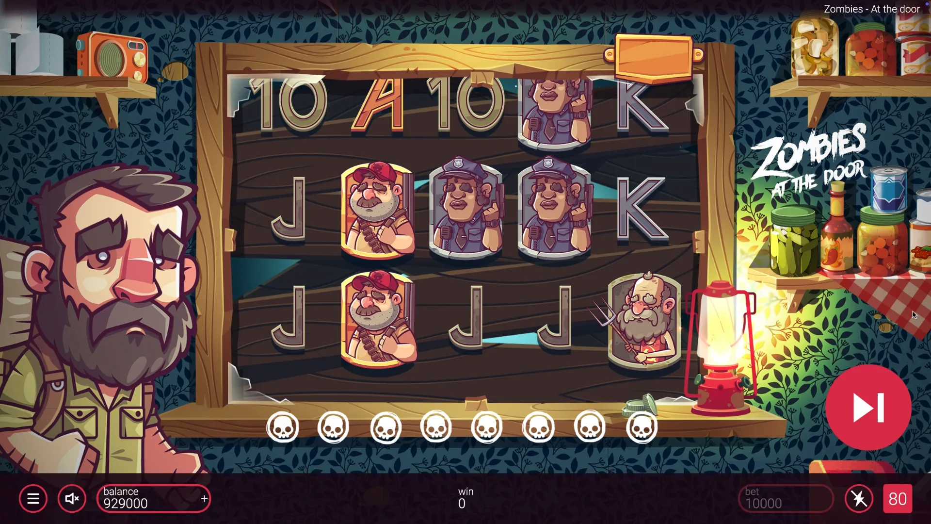 Играть в Zombies At The Door онлайн